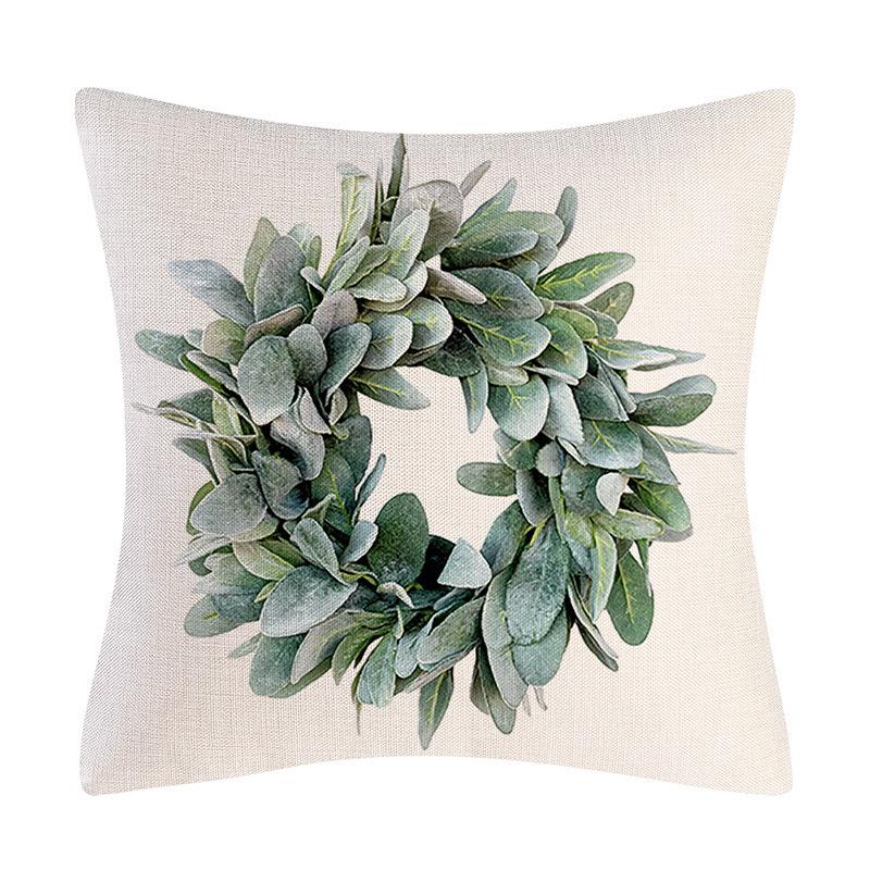 

Home Ornament Cushion Spring Pillow Plant Garland Lamp Color Printed Outdoor Pillow Cover Combination Premium Durable 45 * 45Cm (without pillow core)