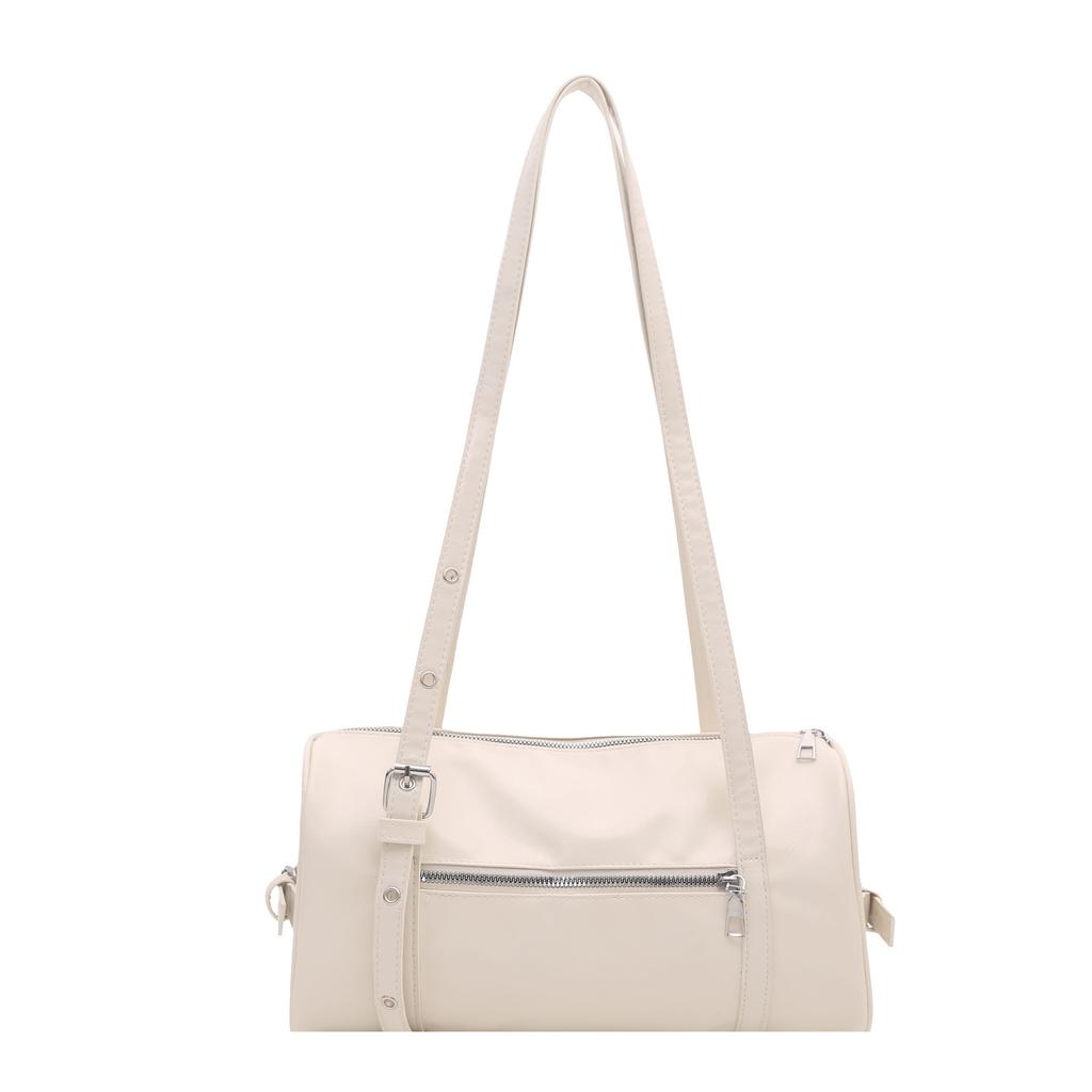 Large capacity pillow bag retro oily leather bag women's versatile simple shoulder bag Boston commuter handbag