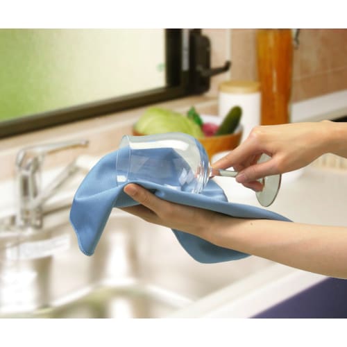 Yamazaki Sangyo Microfiber Cloth for Wet Wiping of Glass, 30x30cm, 121656