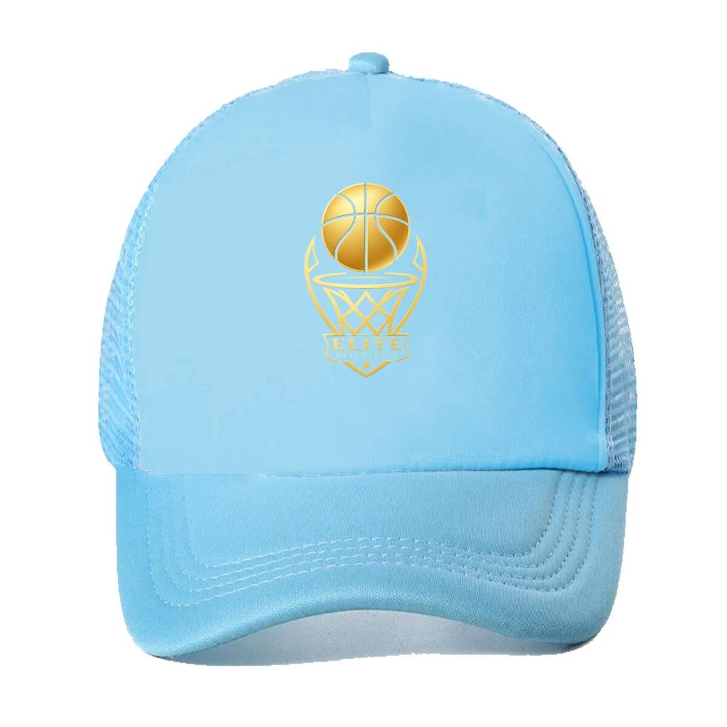 Luxury Golden Basketball Emblem Artw Mesh Baseball Cap Hip Hop