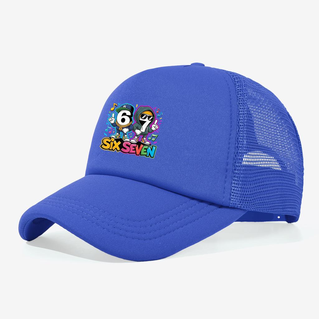 1PC American retro hip-hop 67 mesh hat | Breathable mesh, a must-have fashionable and cool youth for street skateboarders