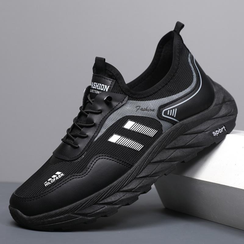 

Пожилые прогулочные туфли осень и зима новые удобные дышащие нескользящие туфли для отца туфли для матери танцы в стиле скверлайт легкие повседневные туфли 36 чёрный