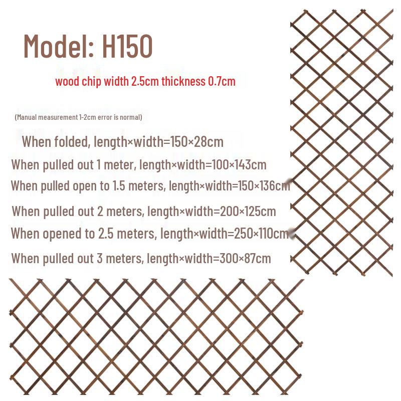 Expandable Garden Trellis with Preservative Wood for Climbing Plants
