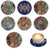 6 Pcs Cat Wooden Coasters Devil's Eye Heat Resistant Coasters Puppy Design Mats  Kitchen Set
