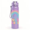 1PC Little Kinder Garden Rainbow 750ml Color Plastic Sports Water Bottle Leakproof Flip Straw Lid Suitable for Sports Office Home Use