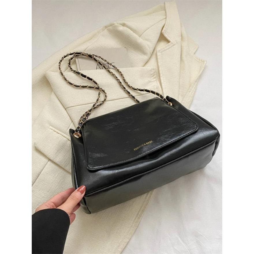 Vintage Women's Tote Bag Casual Solid Color Shoulder Bag Large Capacity Women's Commuter Crossbody Bag Girl Tote Bag