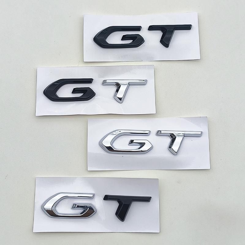 VZQR9 3D ABS Logo GT Emblem Letters Car Trunk Badge For Peugeot 208 2008 201 206 508 5008 207 408 4008 3008 308 GT Sticker Accessories