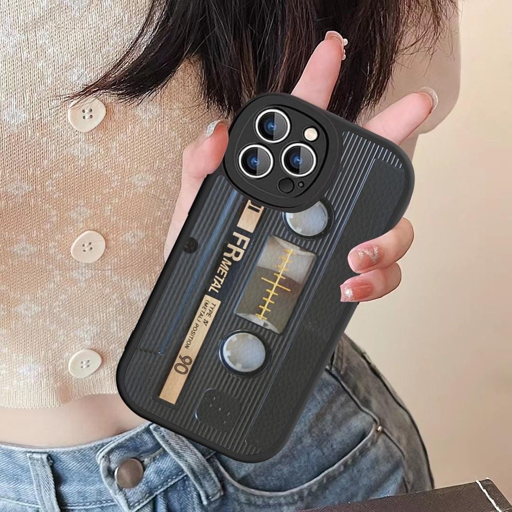 Vintage Cassette Tape Phone Case Hard Leather For IPhone 16 15 14 13 12 Mini 11 14 Pro Max Xs X Xr 7 8 Plus Fundas