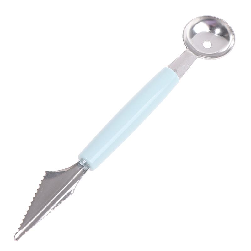 2 In1 Stainless Steel Carving Knife Fruit Ice Cream Baller Scoop Stacks Spoon