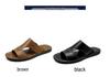 Men's Korean Style Non-Slip Beach Sandals - Trendy Single Strap Outdoor Slippers
