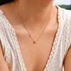 Wind Ladies Vacation Wind Stainless Steel Flat Cross Chain Bow Zircon Anklet Necklace Jc-238