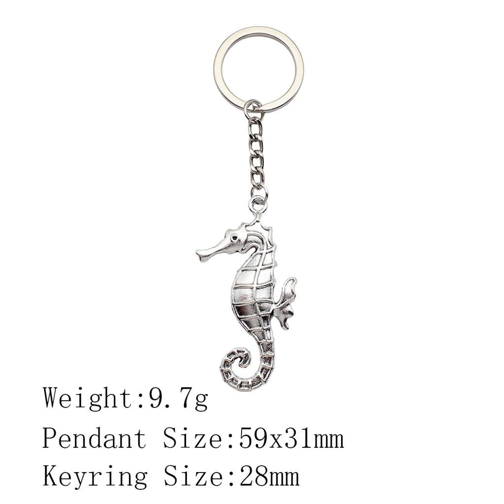 Mother's Day Keychain For Bags Seahorse Octopus Mermaid Key Ring Souvenir Men Chains