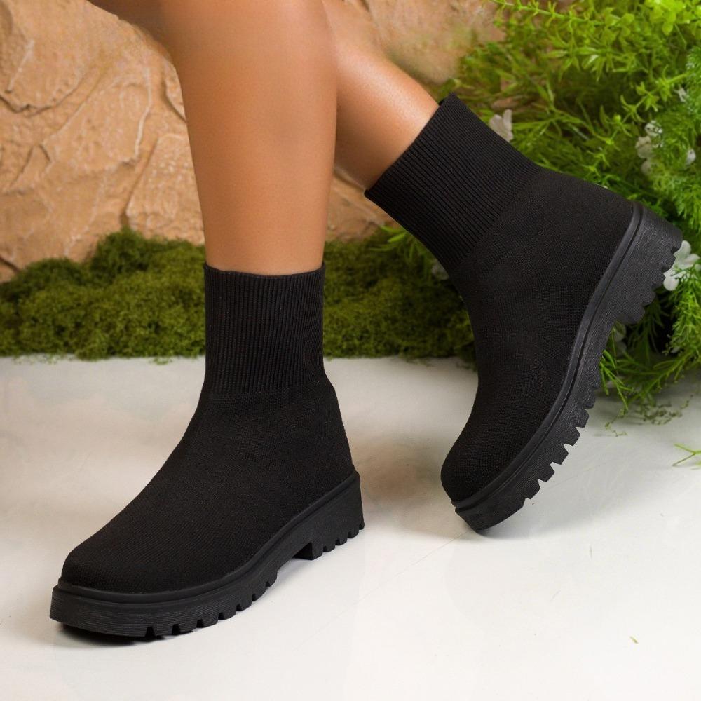 2025 European & American Autumn-Winter New Women's Slip-On Mid-Heel Ankle Boots