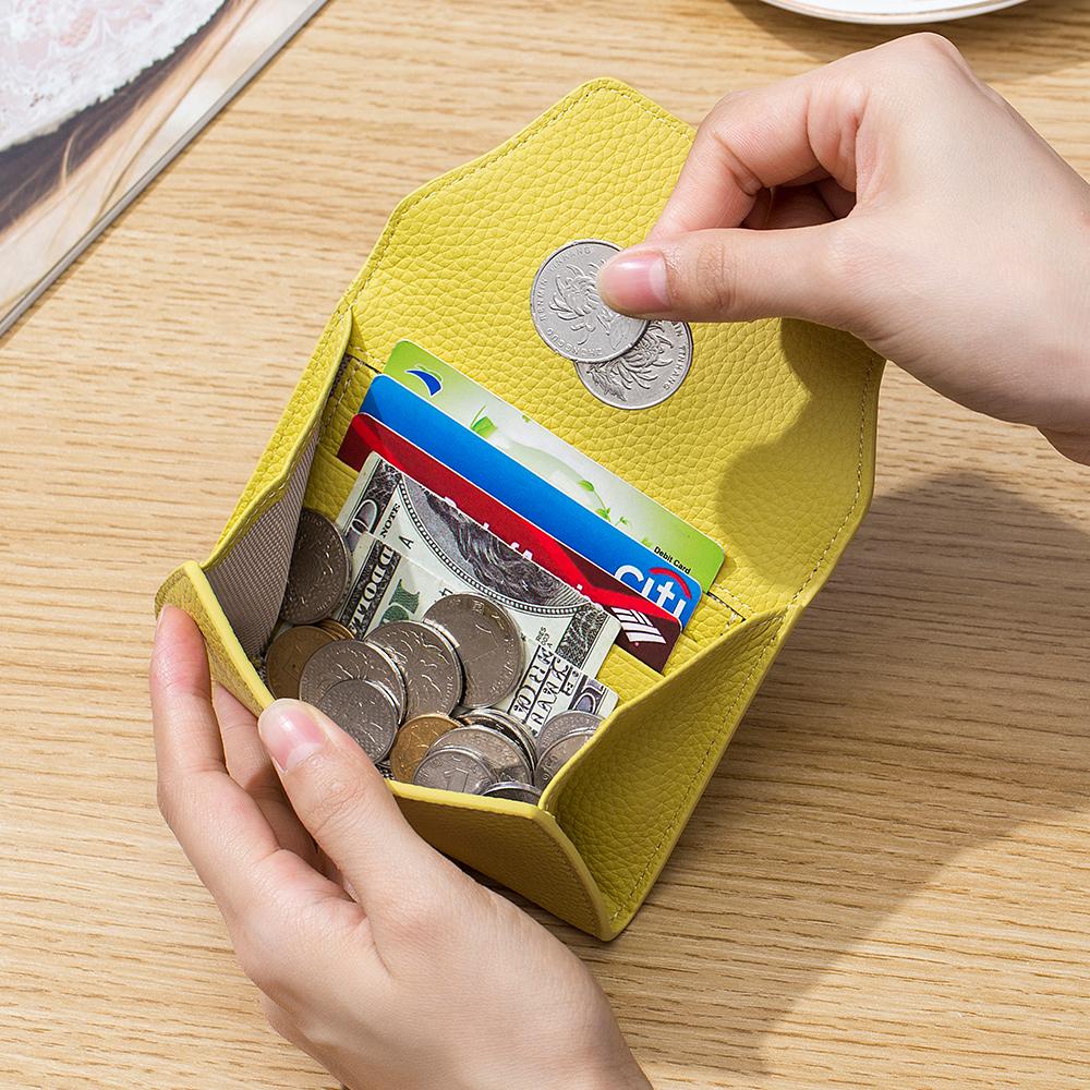 Zency Women's Genuine Leather Wallet Case Small Fashin High Quality Credit Card Bag Money Bags Female Coin Purse Organizer Pouch