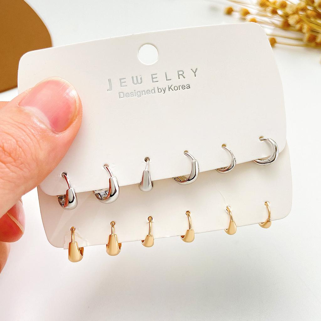 Cross-border Simple Earrings, High-end Niche Men's and Women's European and American Alloy Earrings, Personalized Temperament, Rock Punk Earrings.