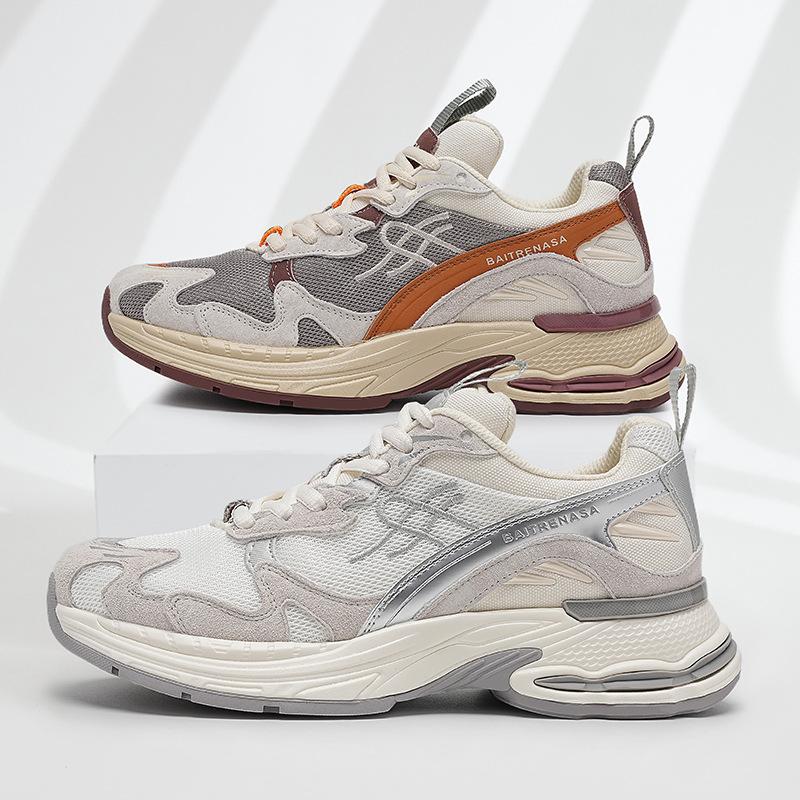 Platform shoes breathable and versatile high-end women's shoes small people show height new 2025 casual shoes dad shoes
