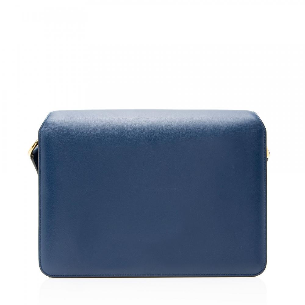 Salvatore Ferragamo Leather Shoulder Bag Joanne Large Blue