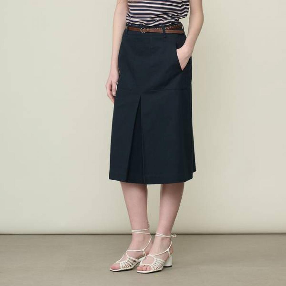 

Bcbg Stitchline Belted Skirt B6m3s208 Navy (55)/55