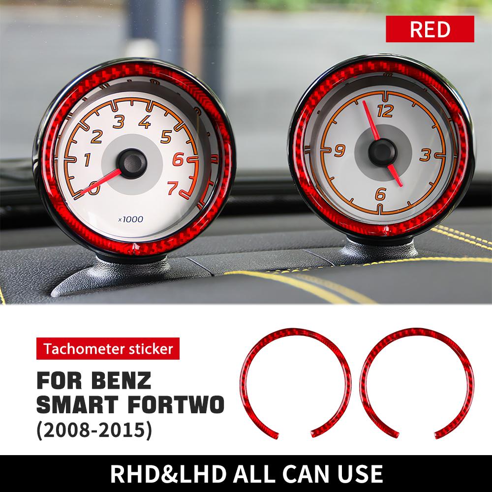 Real Soft Carbon Fiber Speedometer Frame Sticker for Mercedes Benz Smart 451 Fortwo 2008 2009 2010 2011 2012 2013 2014 2015
