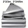 Waterproof Tarpaulin Anti-UV Silver Tarp Multipurpose 2x2m 2x3 3*3 3x4 3mx5 Awning Canopy Rain Cover Outdoor Sunshade Camping