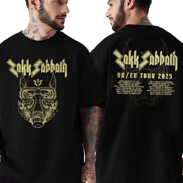 Zakk Sabbath Tee UK And EU Tour 2026 Dates List Two Sides Print T-Shirt S-4XL M