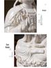 White Ceramic Lotus Guanyin Buddha Statue Incense Burner with Lamp for Home Decor