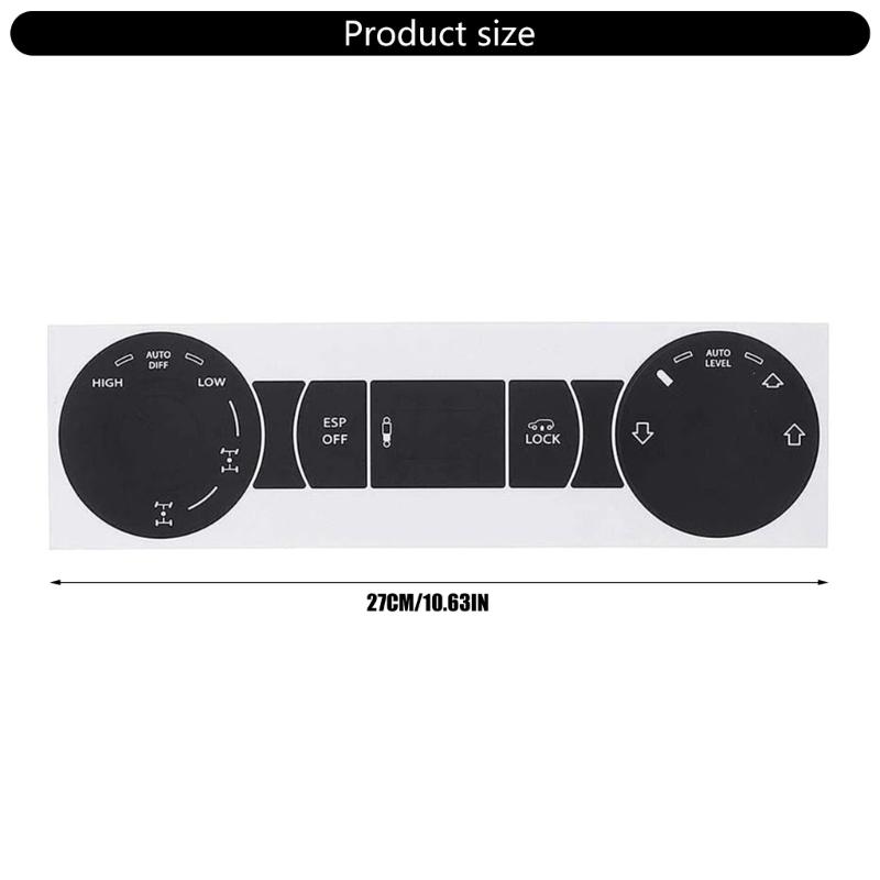 Naklejki Naprawcze do Przywracania Przycisków Wnętrza Samochodu do Wytartych Przycisków Deski Rozdzielczej Premium Naklejki PVC do Paneli Sterowania Pojazdu