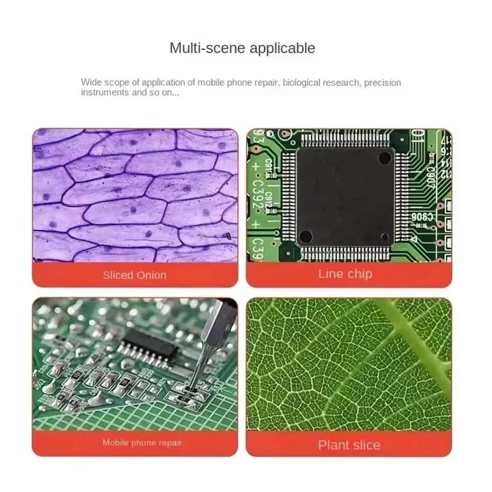 YCS 6558X Ultra HD Trinocular Microscope with Large Base 6.5-58 Zoom 4K Camera for Phone PCB Welding Microscope Tools Set