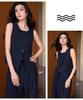 Apricot Linen Suit Vest & Wide-Leg Pants Set for Women - Spring/Summer Professional Two-Piece