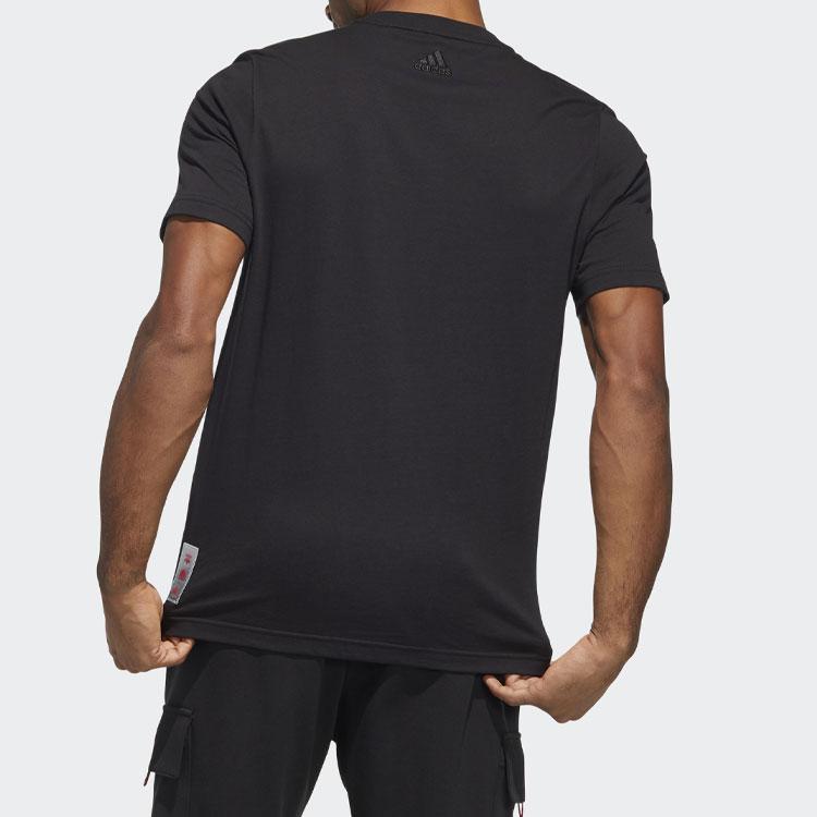 adidas Cny Gfx Tee Year Of The Tiger Limited Edition Graphic Print Round Neck Sports Short Sleeve Men Tops Black HI3290