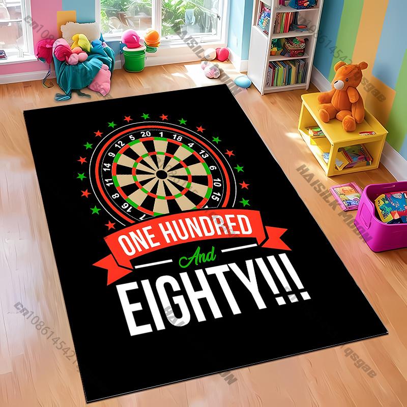 Dartboard-Themed printed Rug for Game Rooms carpet for home sofa bedroom, gift mat 40cm x 60cm