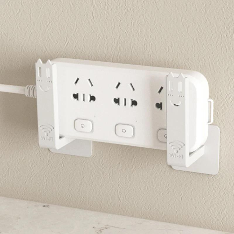 Rack Router Cutie de Depozitare Montată pe Perete Suport pentru Bandă de Prize Suport Fără Găuri