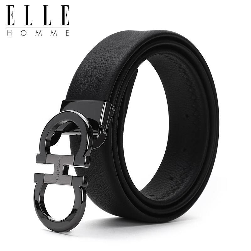 ELLE HOMME Men's Automatic Buckle Leather Belt