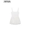 Zaprha 2025 New Suspender Dress Tight Waist Slim Looking Small A- Line Short Pettiskirt 3067237