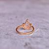 Dainty vintage inspired Rose Quartz Ring, Rose Quartz Wedding Gift, Rose Quartz Jewelry, January Raw Rose Quartz Ring, pink quartz ring