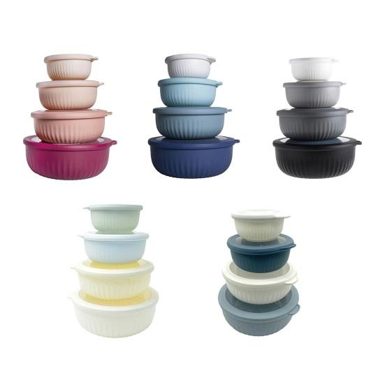 4 Stück Lebensmittelbehälter mit versiegeltem Deckel Salat Frischhaltebox Reis- und Nudelbehälter für Suppe Haferflocken Ramen Camping Studentenwohnheim