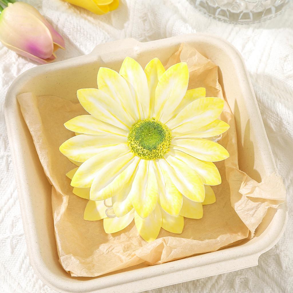 AWAYTR  Large Sunflower Flowers Hair Claw Hairpin Clips Headwear Women Girls Simulation Hair Clip Gripper Hair Accessories