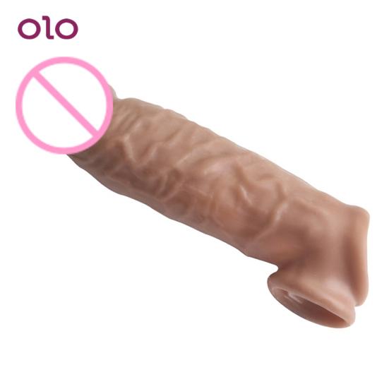 Par deler sexleketøy Penisermeforstørrelse Sexleketøy Kondomer Dildo Extender Cock Delay Ring