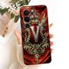 For Vivo V29 V29Pro Feather Crown Initial Letter Phone Case For Vivo V 29 V29 Pro 5G V2250 V2251 Soft Silicone Covers Bumpers