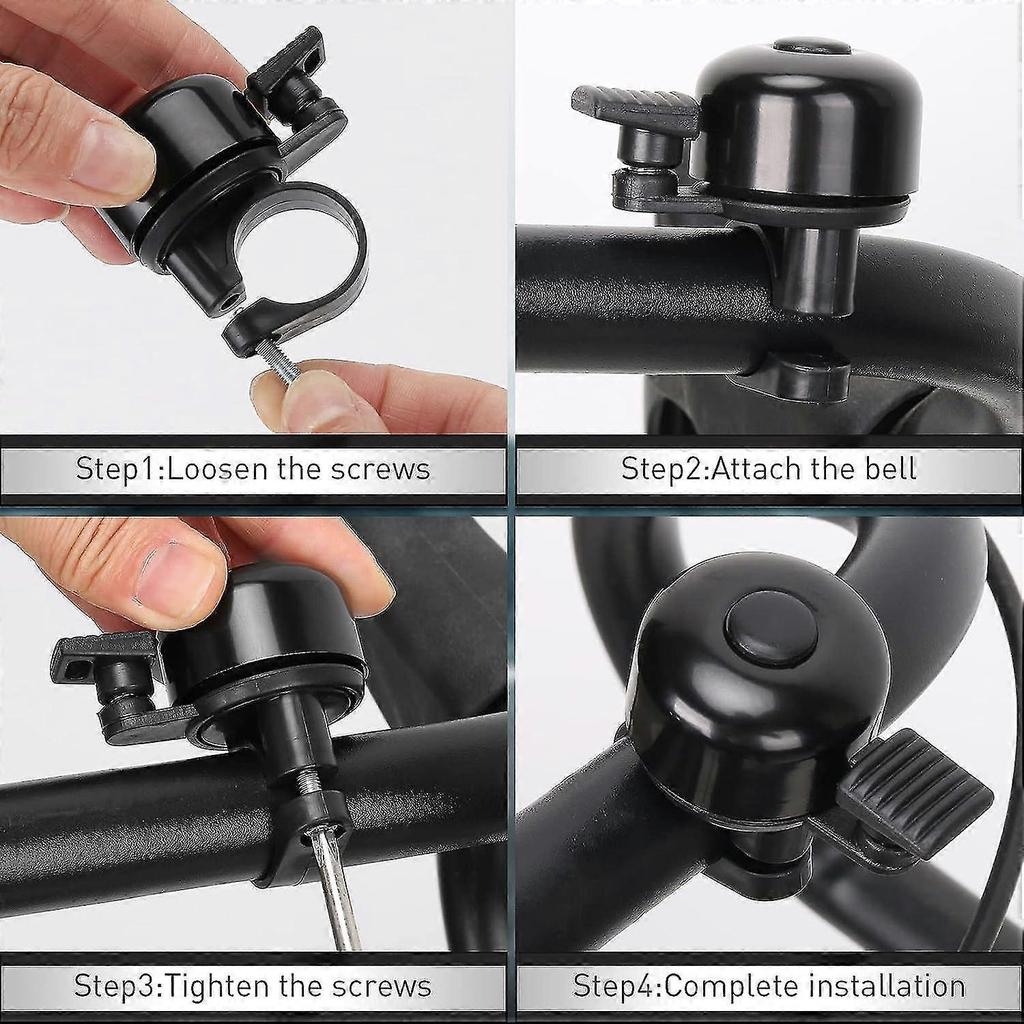Bike Bell 1-pack, Loud And Crisp Bike Bell, Mini Cute Bike Horn For Adult And Kids Bikes, Anti-rust Coating And Sturdy Ring For Left And Right Handed-