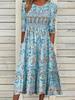 Summer New Mid-Rise Women's Casual Crew Neck Print Women's Dress