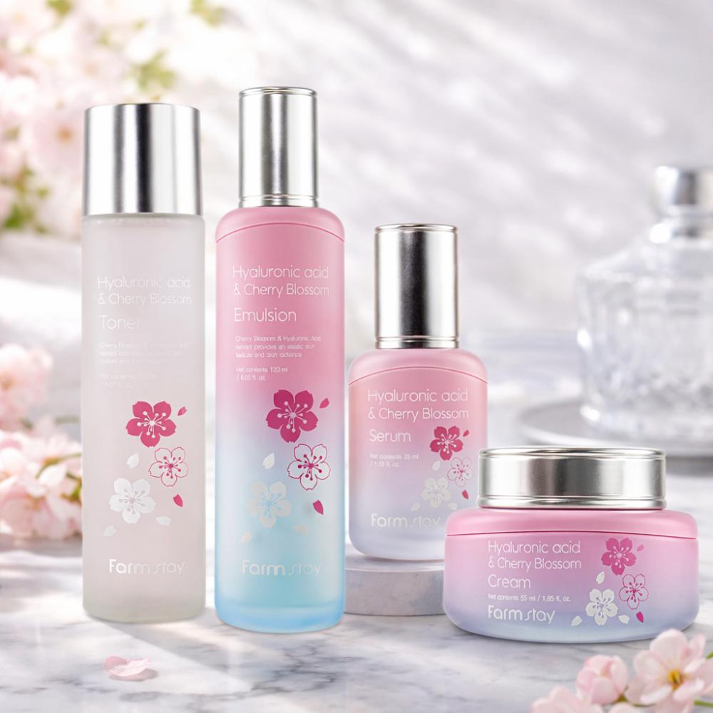 [Farmstay] Cherry Blossom Moisture Glow Care 4-Piece Set 1EA