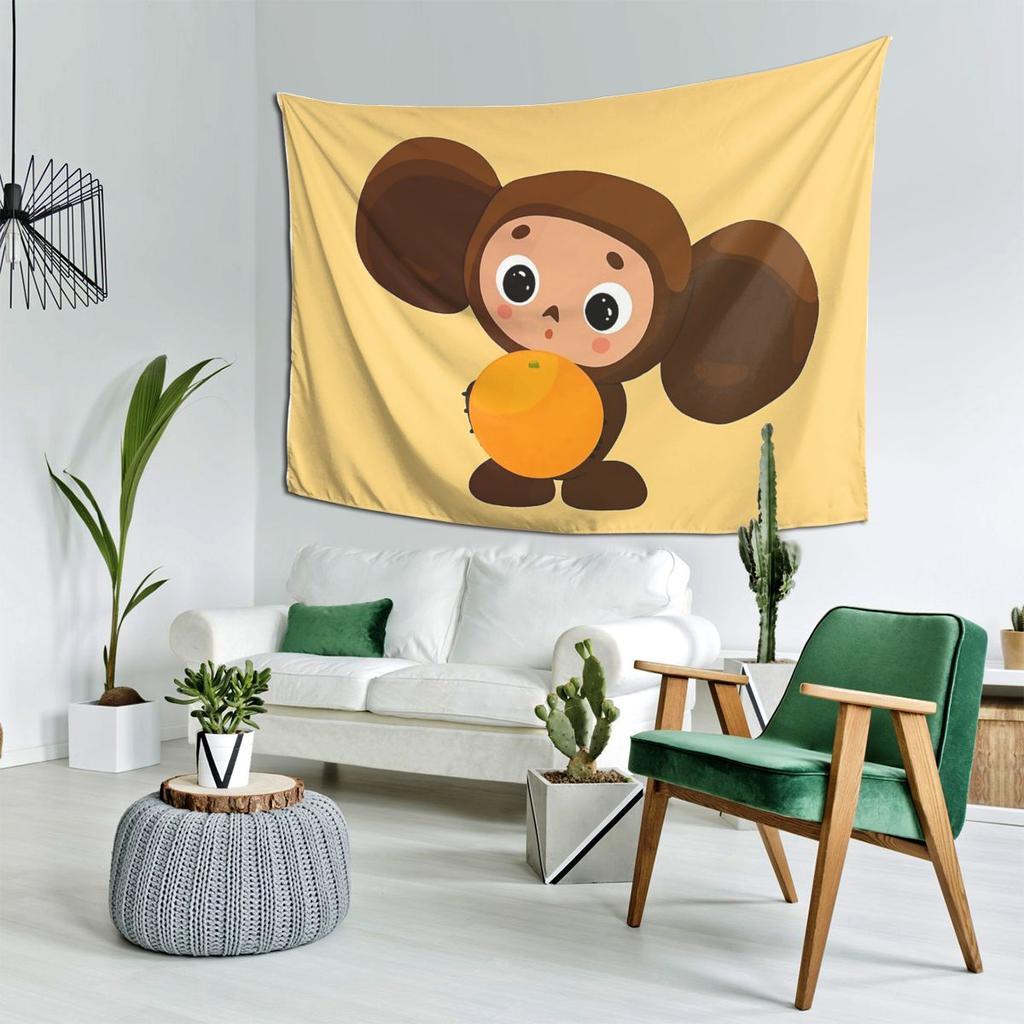 Cheburashka  Tapestry Decoration Art Aesthetic Tapestries for Living Room Bedroom Home Wall Cloth Wall Hanging