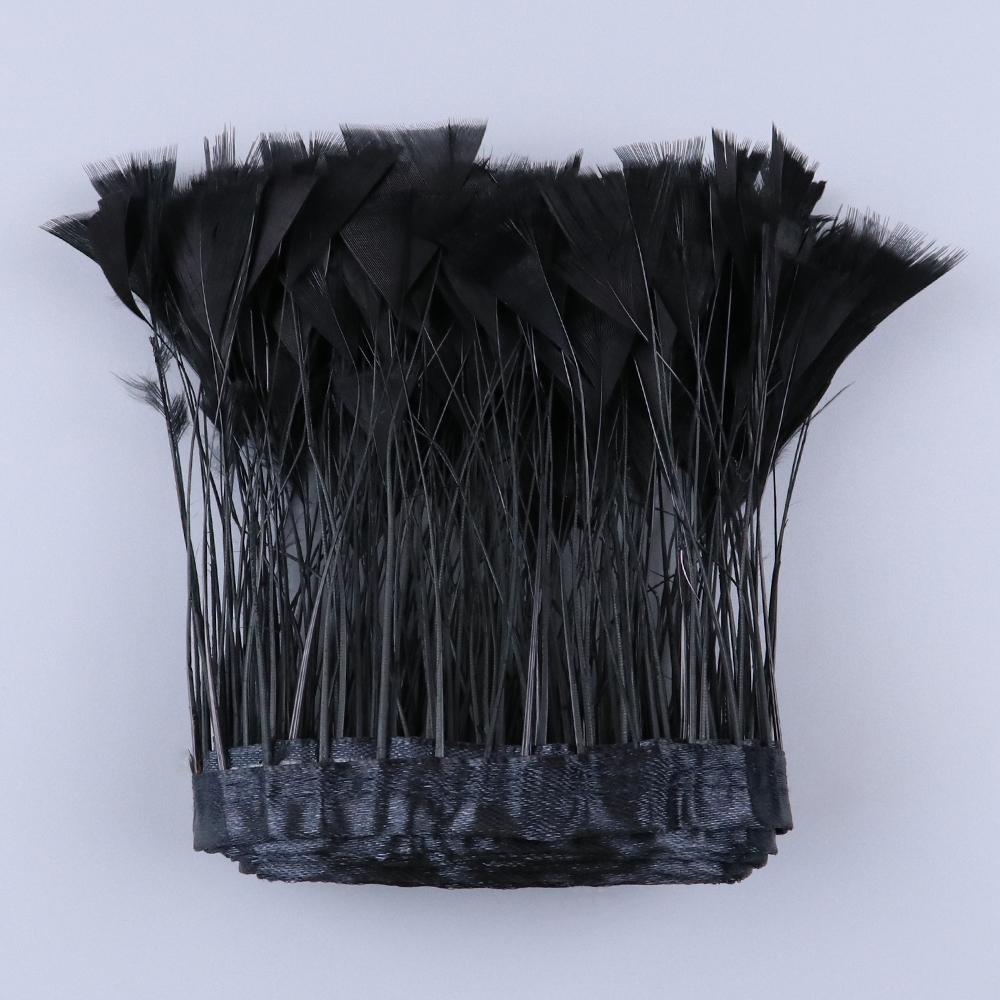 Feather1Meter Black Ostrich Goose Marabou Turkey Feathers Trim Fringe Sewing Ribbon For DIY Dress Sewing Crafts Clothing Decoration