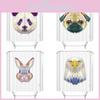 Polyester Thickened Bath Curtain Animal Digital Print Bathroom Door Clean Easy