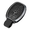 Husă metalică din piele naturală pentru cheie pentru Mercedes-Benz C-Class, E-Class, GLC300L, 260L, E300L, E200
