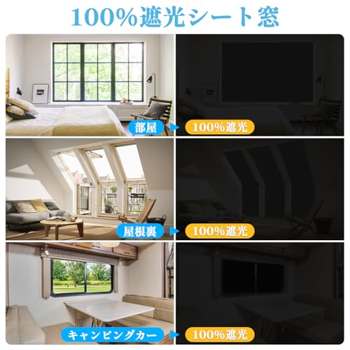 Thadavo Verdunkelungsfolie für Fenster, 4M Ultra-Lichtblockierendes Fensterglas, Sonnenschutzfolie, Fensterglas, 420d Oxford-Gewebe, Hitzeschutz, UV-Schutz