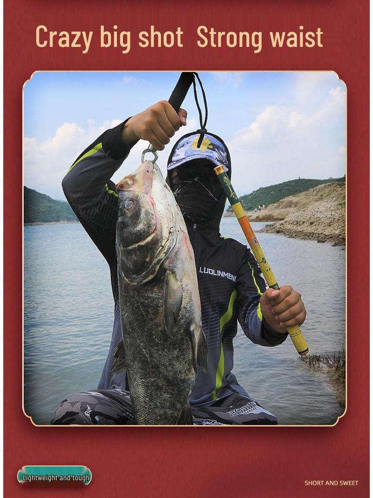 Ultra-Light Ultra-Hard Portable Mini Fishing Rod for Stream, Micro-Lure & Shrimp, Suitable for Children