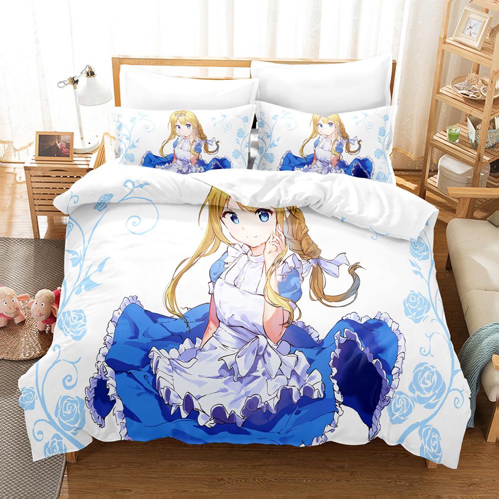 

3D Digital Printing Bedding Four-Piece Three-Piece Sword Art Online Sheet Quilt Pillow 135X200 two-piece set