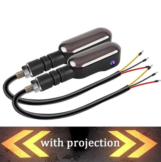 Motorcycle Projection Turn Signal Electric Vehicle Colorful Atmosphere LED Atmosphere Turn Signal High Brightness Warning Light
